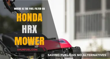 Honda HRX Mower: Fuel Filter Location
