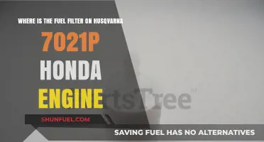Husqvarna 7021P Honda Engine: Fuel Filter Location