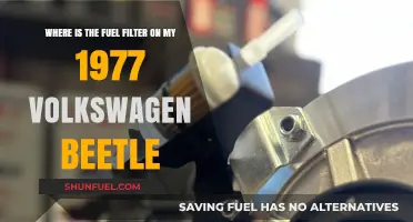 Fuel Filter Location in 1977 Volkswagen Beetles