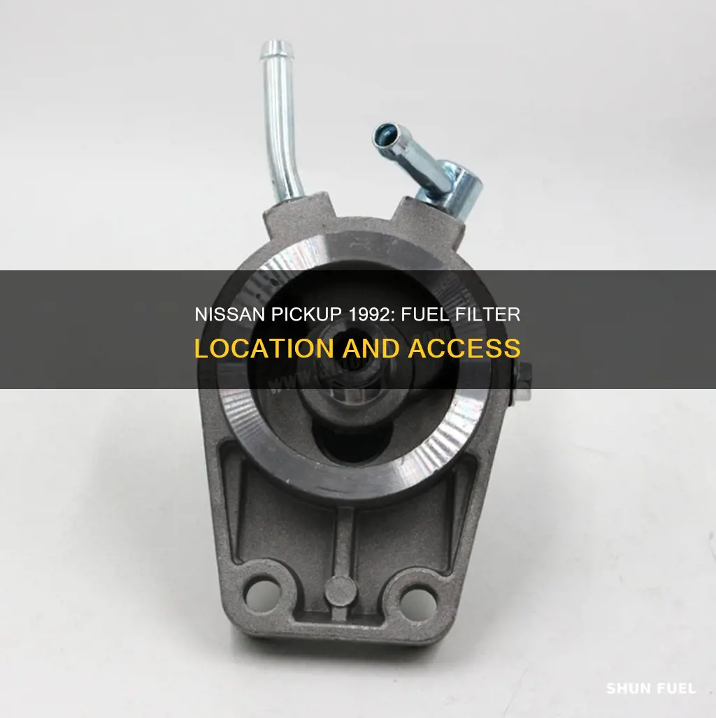 where is the fuel filter on nissan pickup 1992