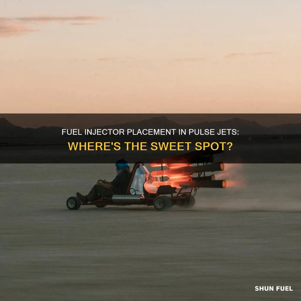 where is the fuel injector on a pulse jet located