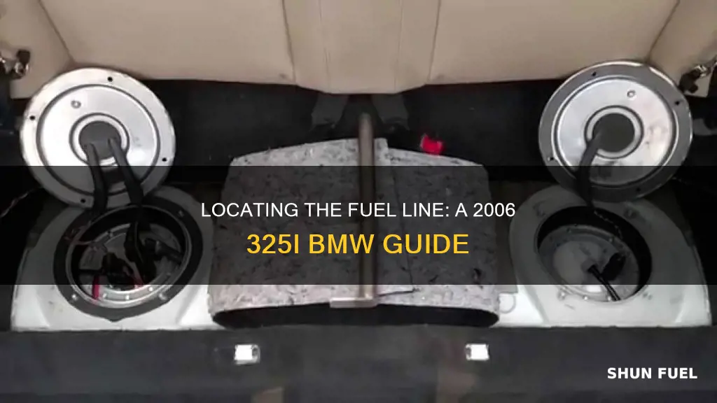 where is the fuel line for a 2006 325i bmw