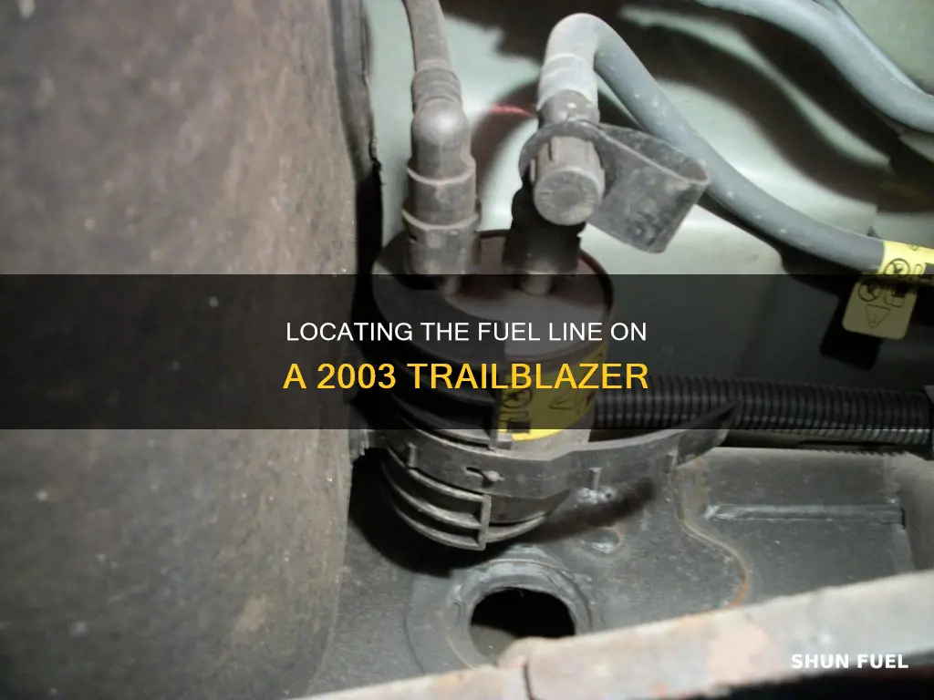 where is the fuel line on 2003 trailblazer
