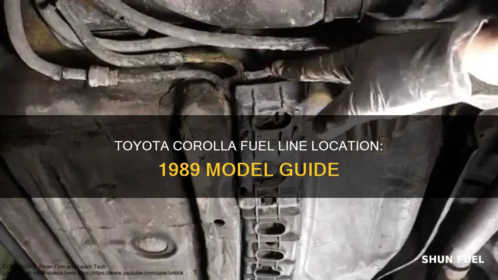 where is the fuel line on a 1989 toyota corolla