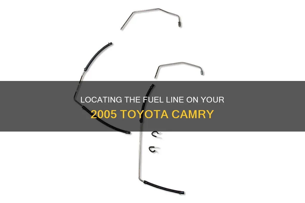where is the fuel line on a 2005 toyota camry