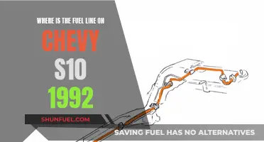Fuel Line Location in 1992 Chevy S10 Models
