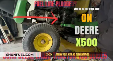 Locate the Fuel Line on Your Deere X500