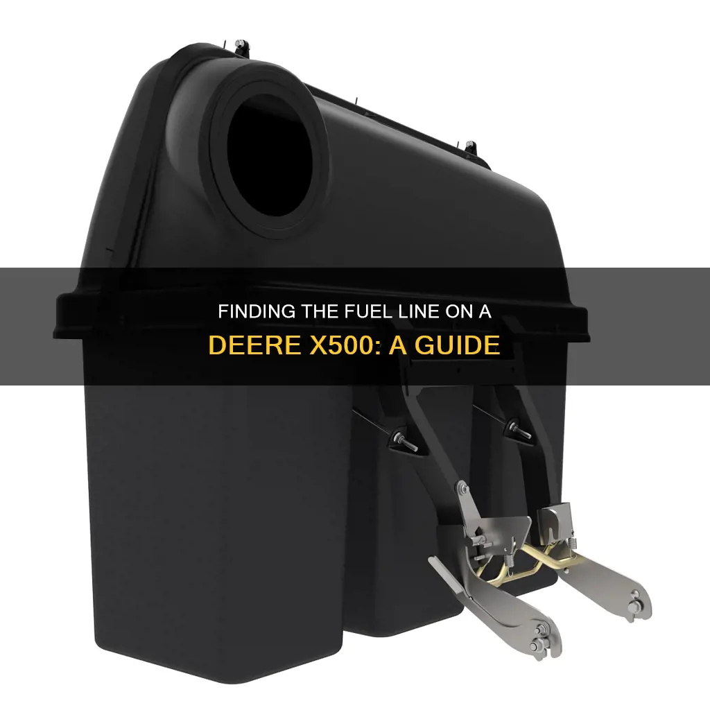 where is the fuel line on deere x500