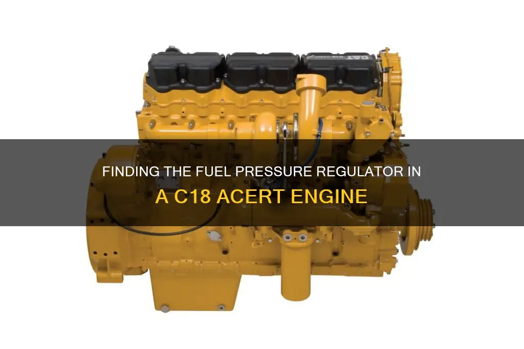 where is the fuel pressure regulator on a c18 acert