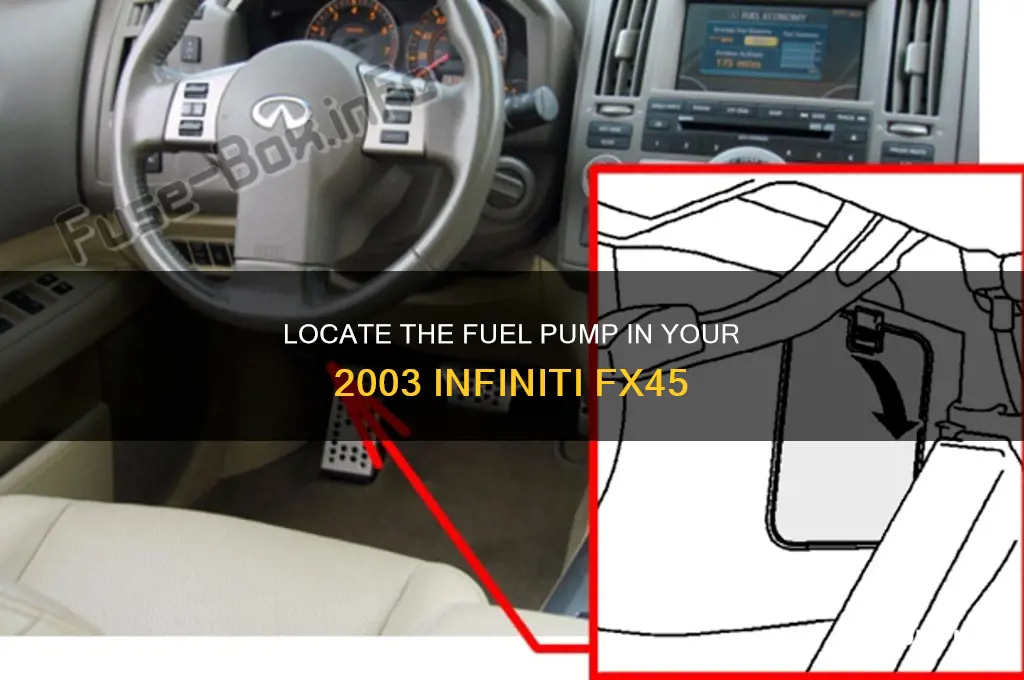 where is the fuel pump 03 fx 45