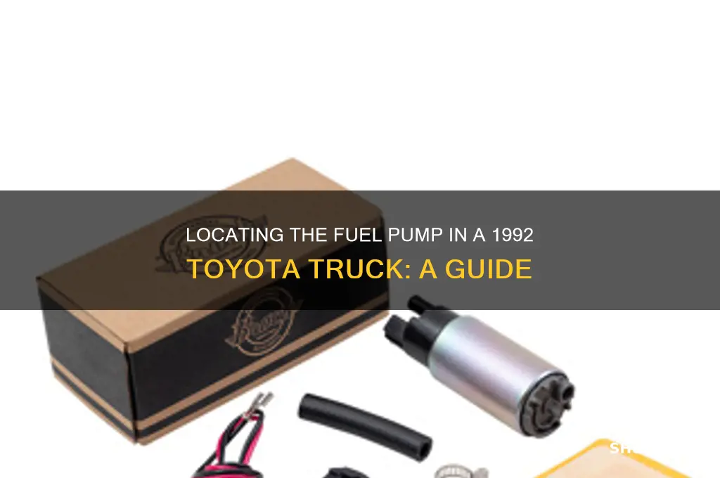 where is the fuel pump 1992 toyota truck