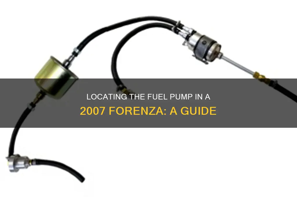 where is the fuel pump 2007 forenza