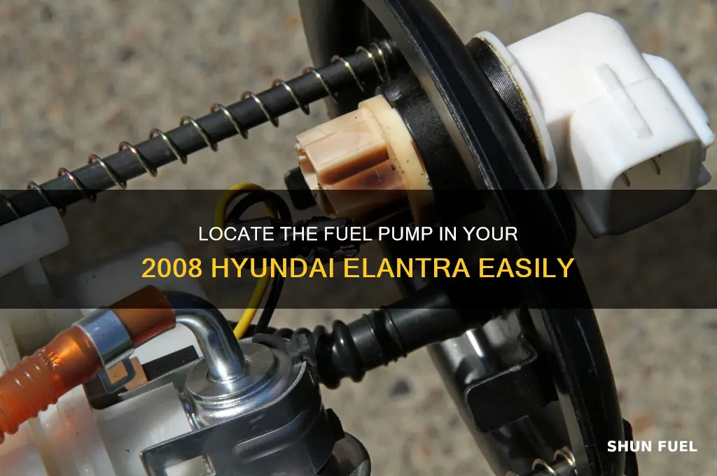where is the fuel pump 2008 hyundai elantra