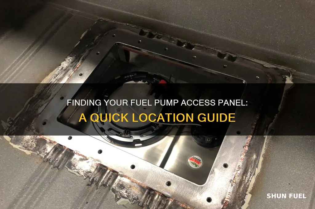 where is the fuel pump access panel located