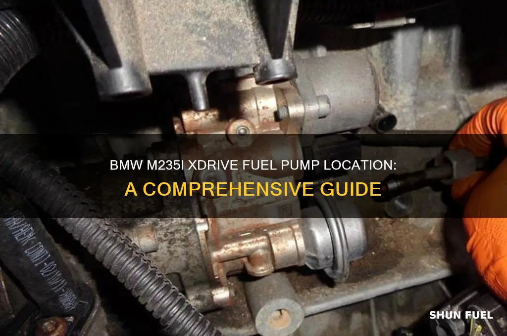 where is the fuel pump attached on bmw m235i xdrive