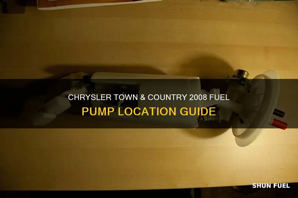 where is the fuel pump chrysler town and country 2008