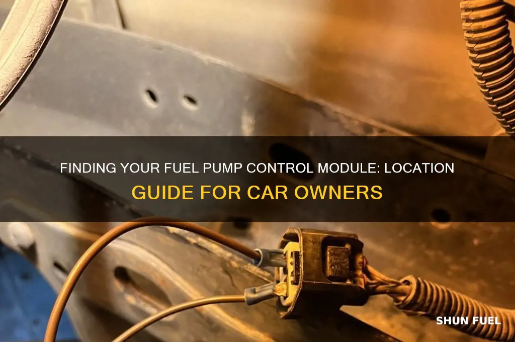 where is the fuel pump control module located