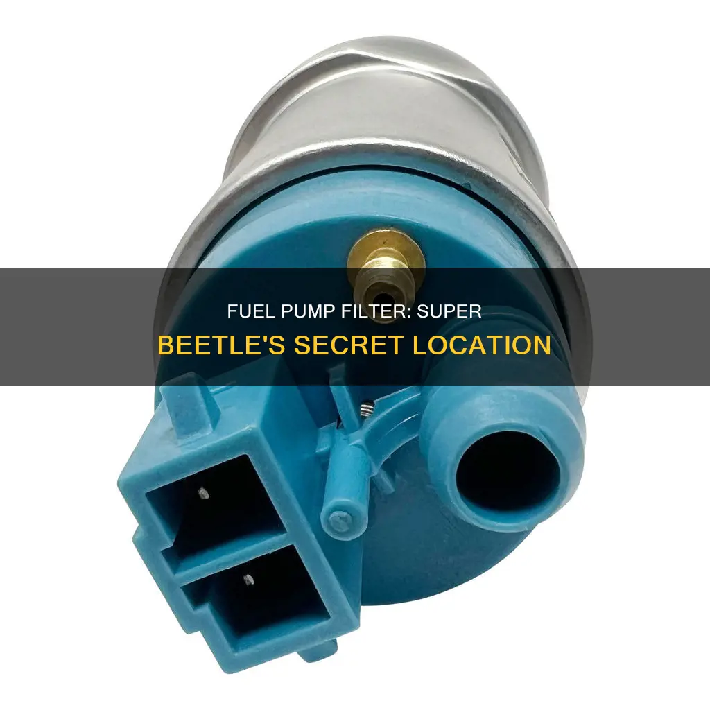 where is the fuel pump filter super beetle