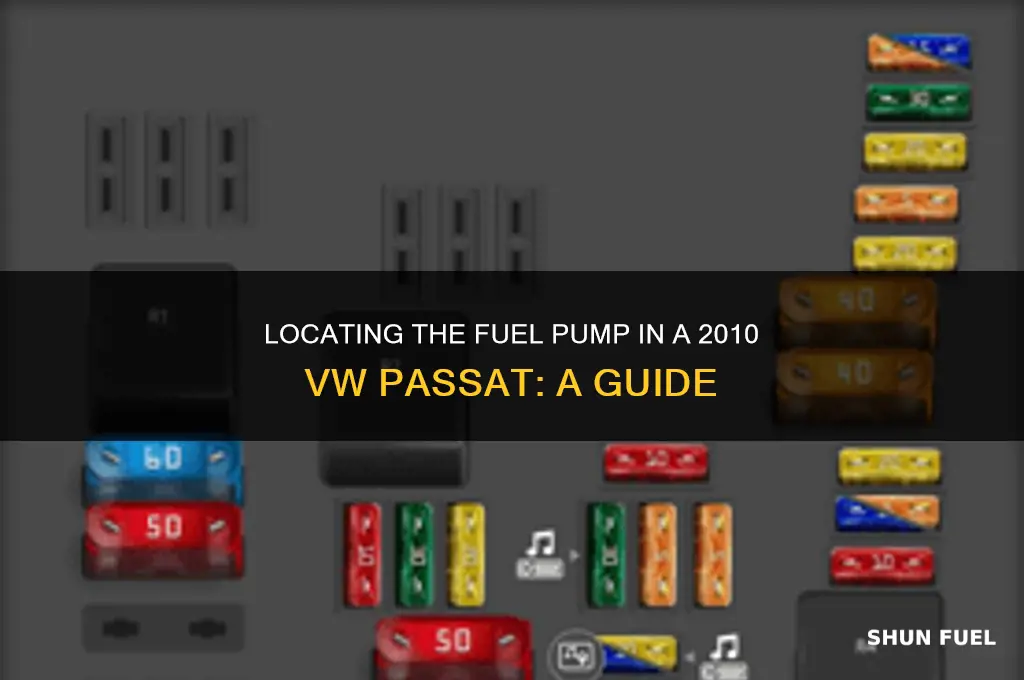 where is the fuel pump for a 2010 vw passot