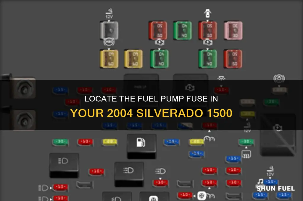 where is the fuel pump fuse 2004 silverado 1500