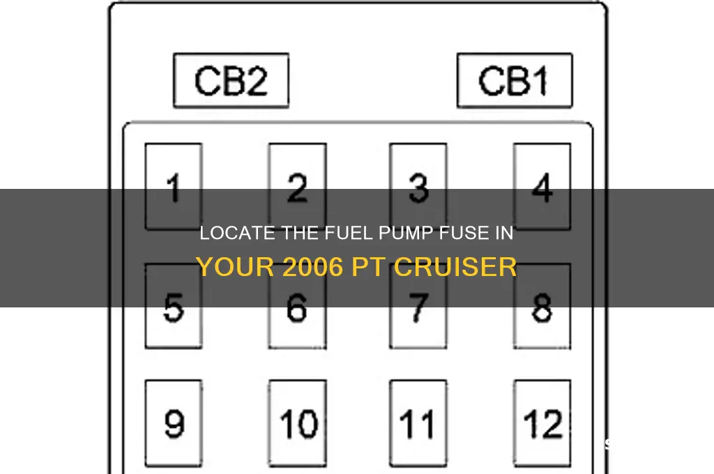 where is the fuel pump fuse 2006 pt cruiser