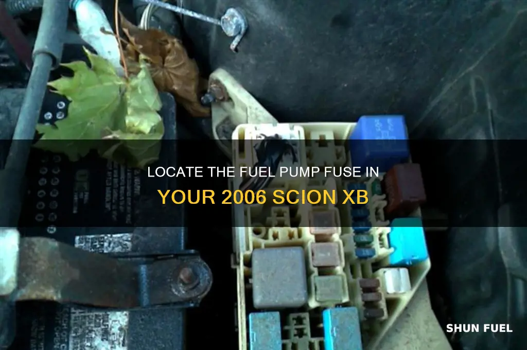 where is the fuel pump fuse 2006 scion xb