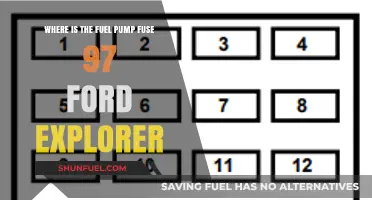 Locate the Fuel Pump Fuse in a 1997 Ford Explorer
