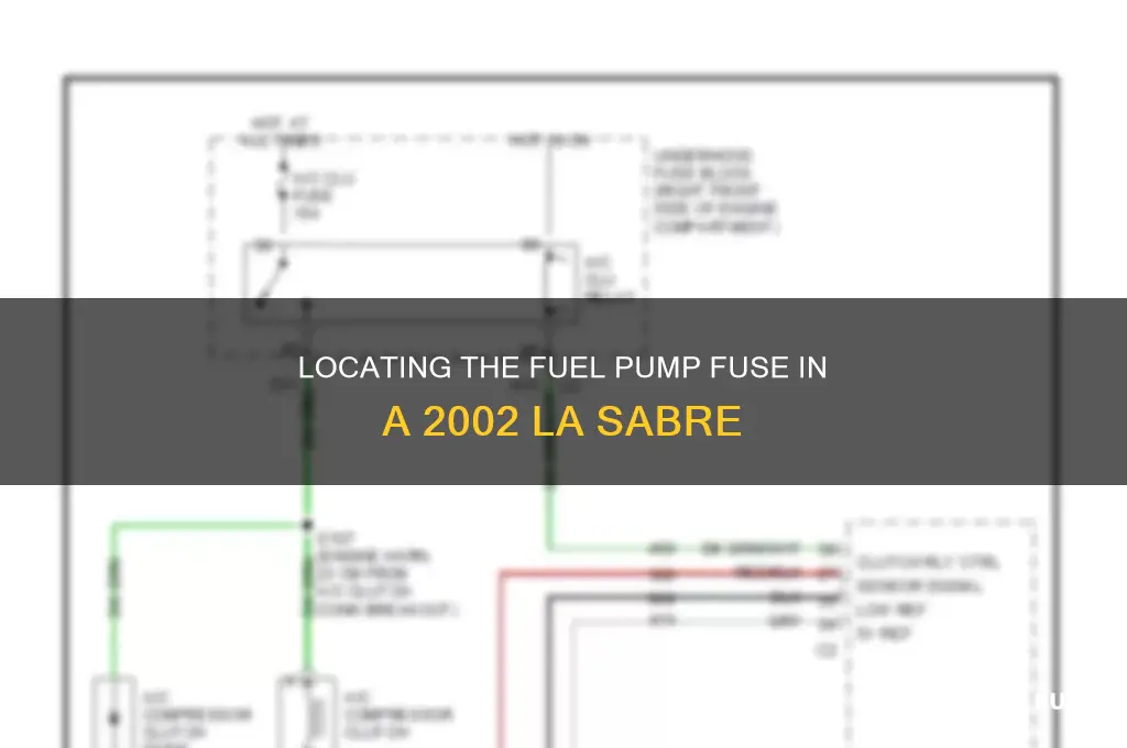 where is the fuel pump fuse in 2002 la sabre