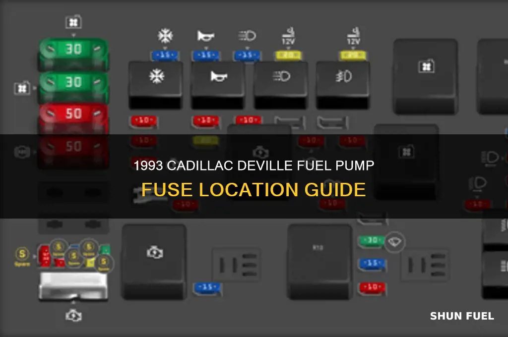 where is the fuel pump fuse located 1993 cadillac deille
