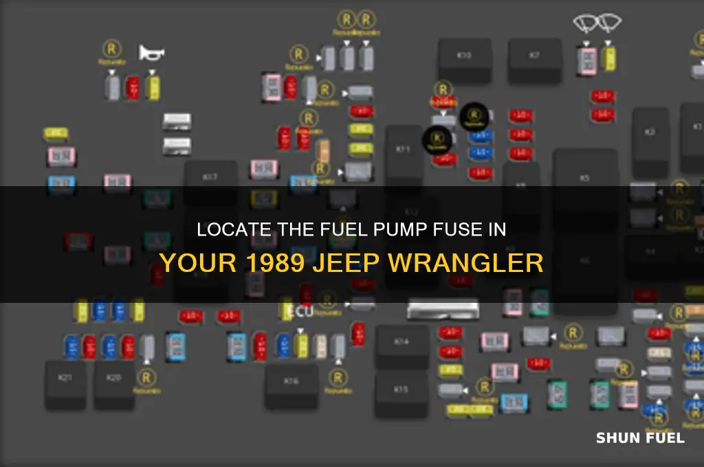 where is the fuel pump fuse on 198 jeep wrangler