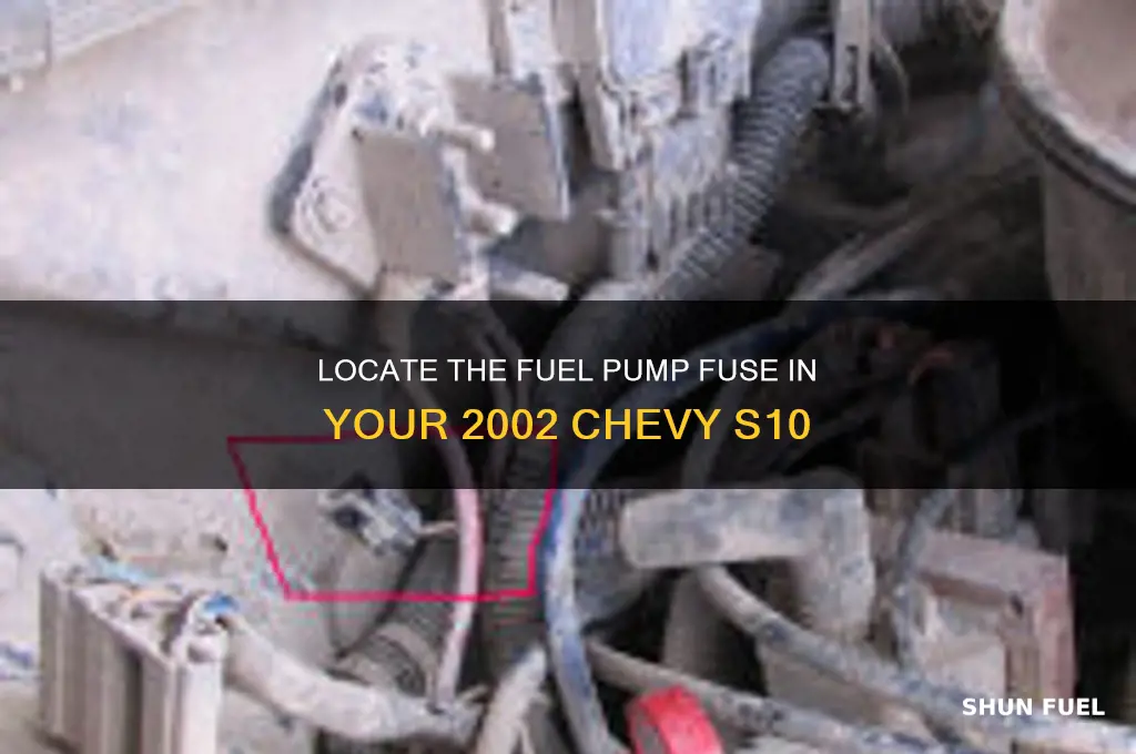 where is the fuel pump fuse on 2002 chevy s10