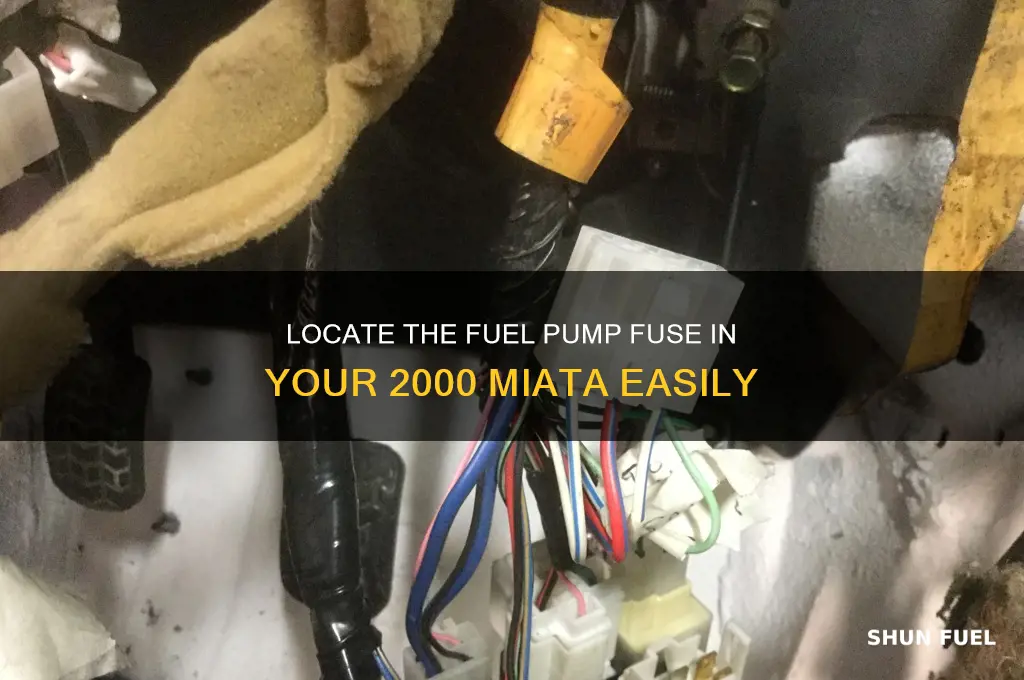 where is the fuel pump fuse on a 2000 miata