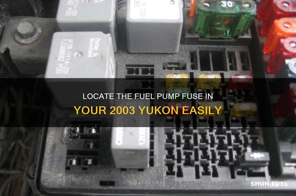 where is the fuel pump fuse on ny 2003 yukon