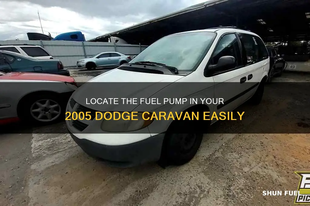 where is the fuel pump in a 05 dodge caravan