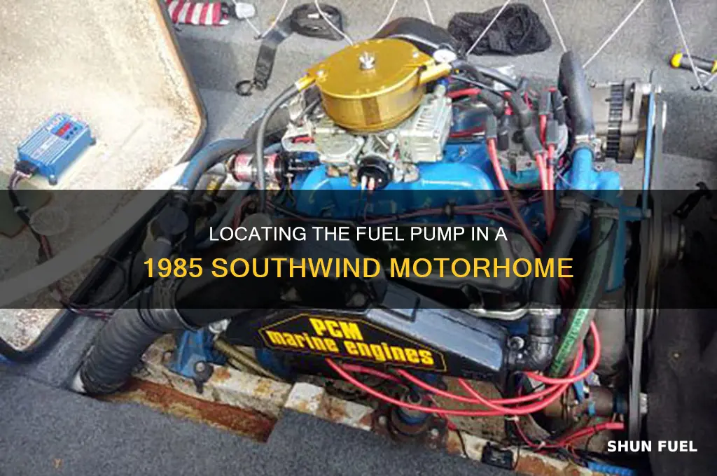 where is the fuel pump in a 1985 southwind