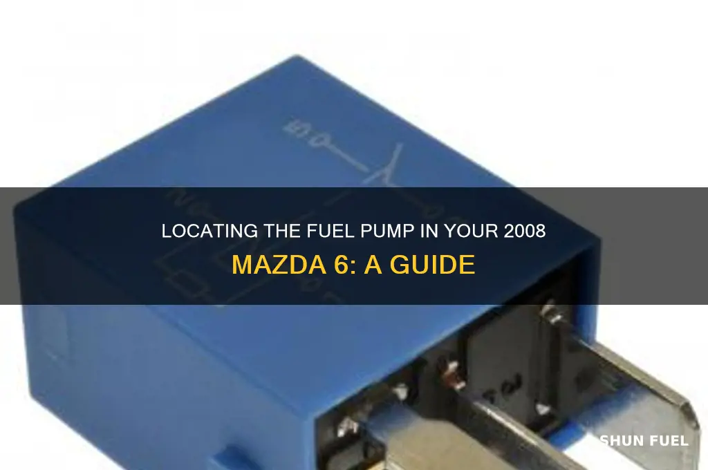 where is the fuel pump in a 2008 mazda 6