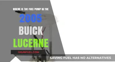 Locating the Fuel Pump in a 2005 Buick Lucerne