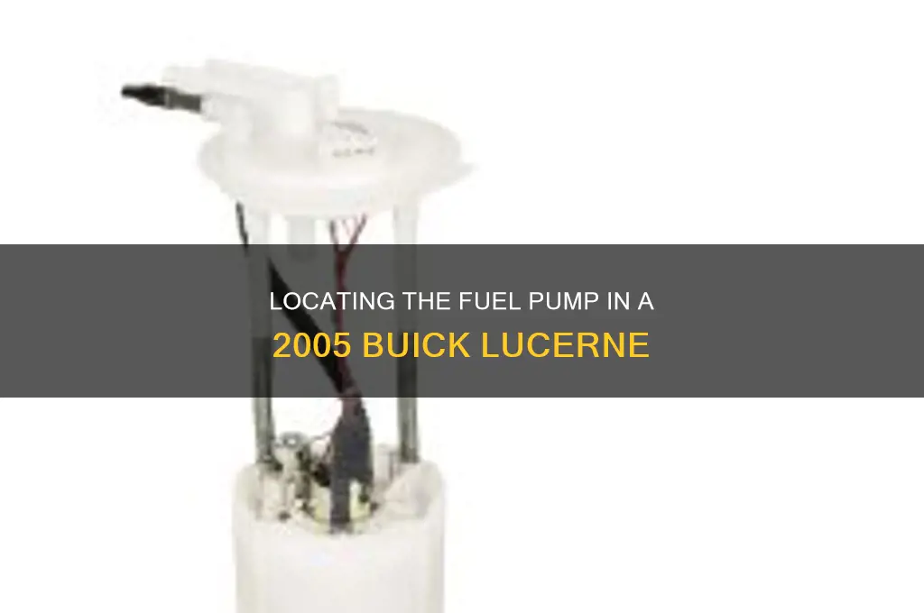 where is the fuel pump in the 2005 buick lucerne