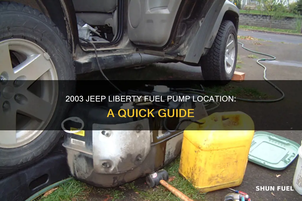 where is the fuel pump located 2003 jeep liberty