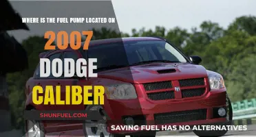 Finding the Fuel Pump in a 2007 Dodge Caliber