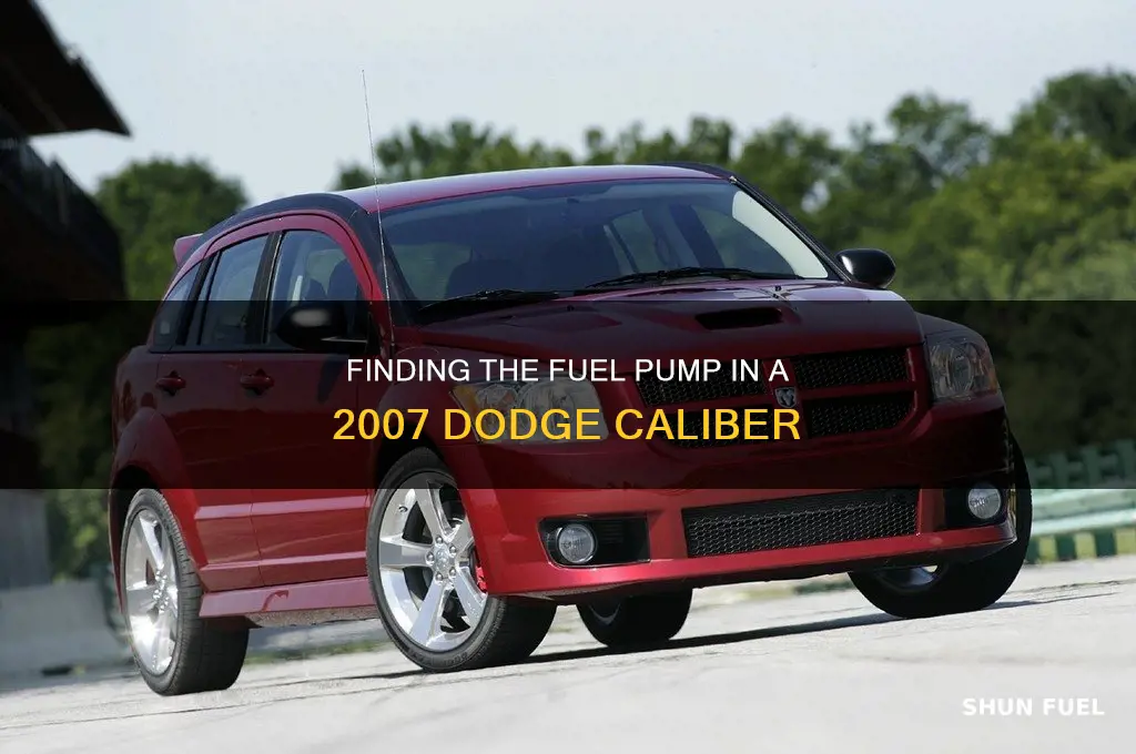 where is the fuel pump located on 2007 dodge caliber