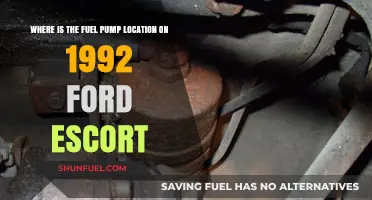 Finding the Fuel Pump in a 1992 Ford Escort: Location Guide