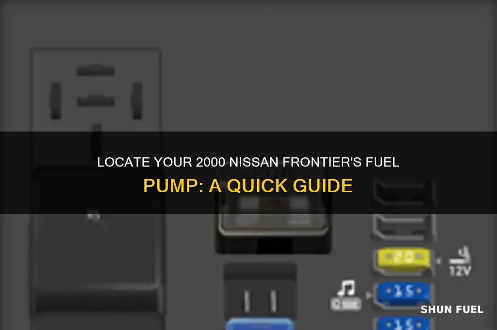where is the fuel pump nissan frontier 2000