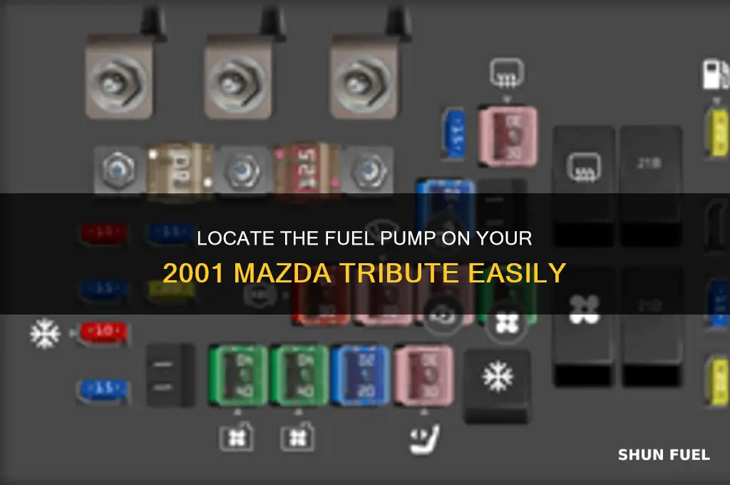 where is the fuel pump on 01 mazda tribute