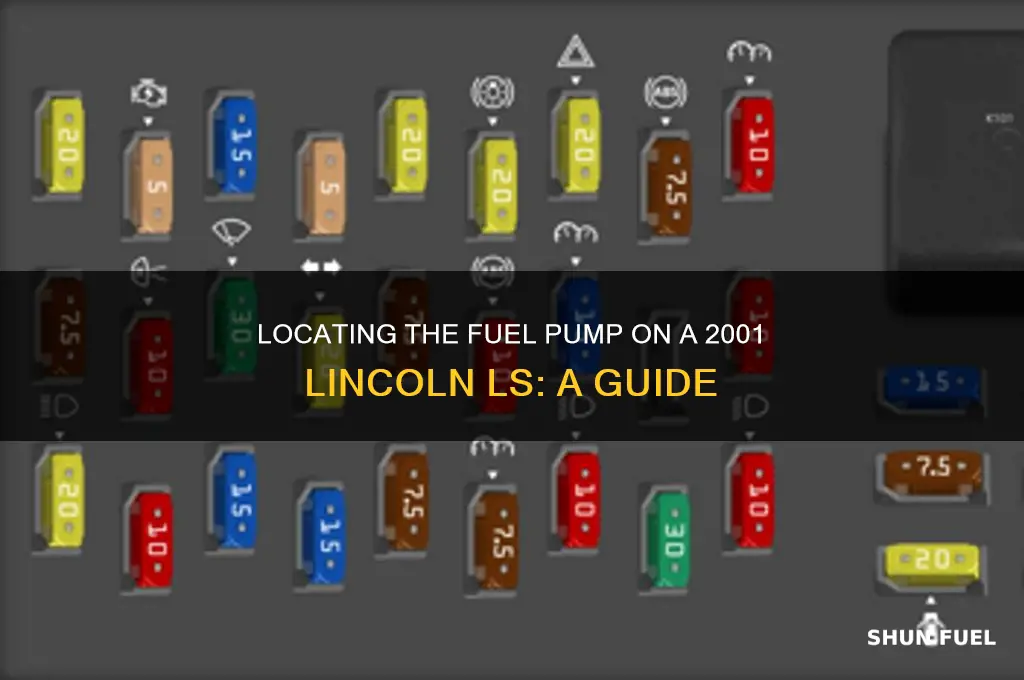 where is the fuel pump on 01lincoln ls