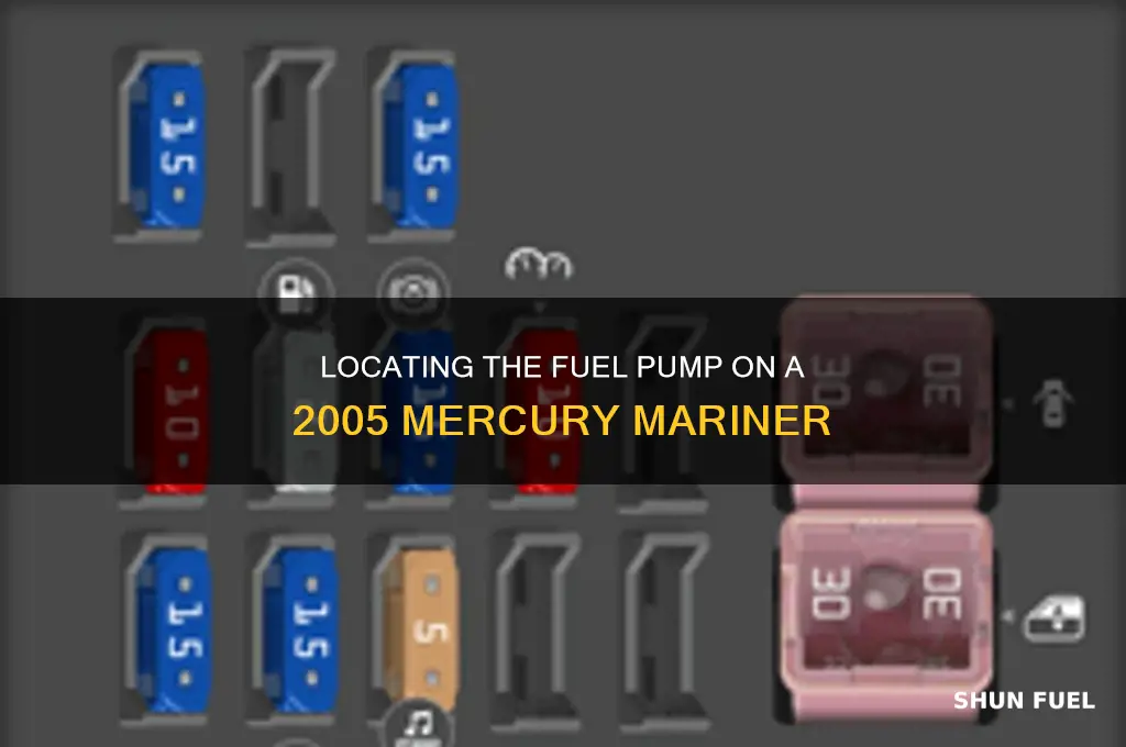where is the fuel pump on 05 mercury mariner