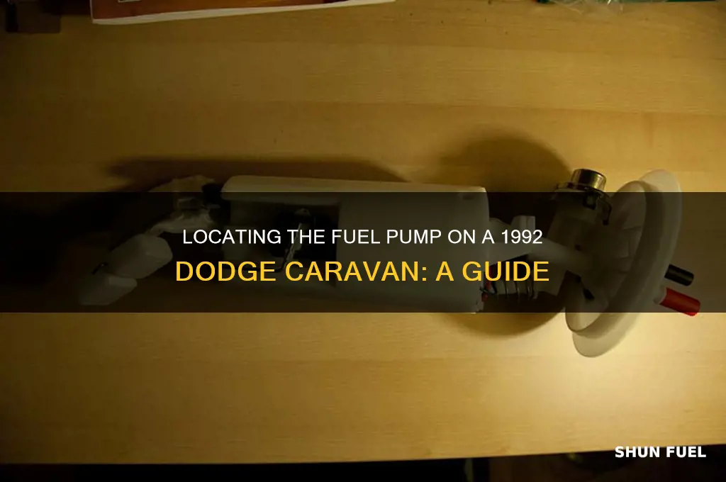 where is the fuel pump on 1992 dodge caravan