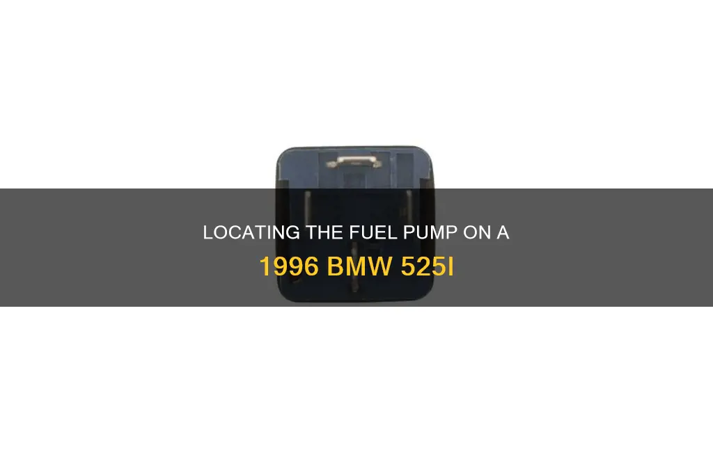 where is the fuel pump on 1996 525i bmw