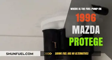 Locating the Fuel Pump in a 1996 Mazda Protege