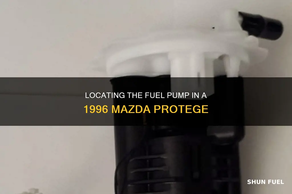 where is the fuel pump on 1996 mazda protege